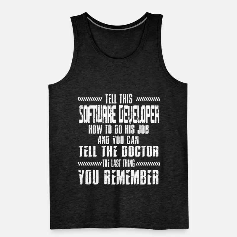 Computer Software Entwickler Code Programmiere Männer Premium Bio Tank Top