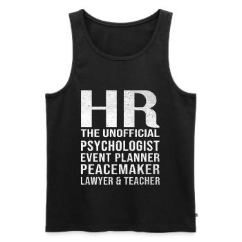 Personal Job Working Human Resources HR - Men's Premium Organic Tank Top - black - Front - AI Model Male 178 light (178cm)