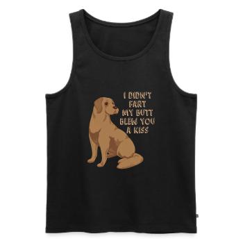 Labrador - Männer Premium Bio Tank Top - Schwarz - Vorne - Michal (187cm)