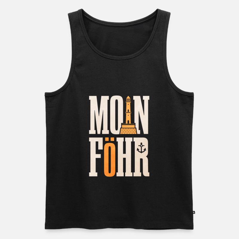 Föhr - Männer Premium Bio Tank Top - Schwarz