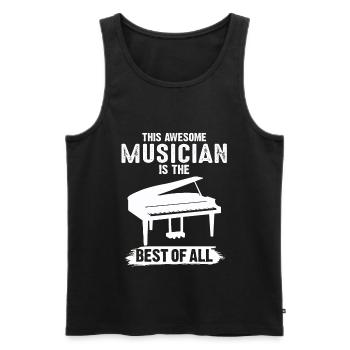 Klavier Piano Pianist Musik Bester Musiker - Männer Premium Bio Tank Top - Schwarz - Vorne - Michal (187cm)