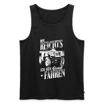 Quad - Männer Premium Bio Tank Top - Schwarz - Vorne - AI Model Male 178 light (178cm)