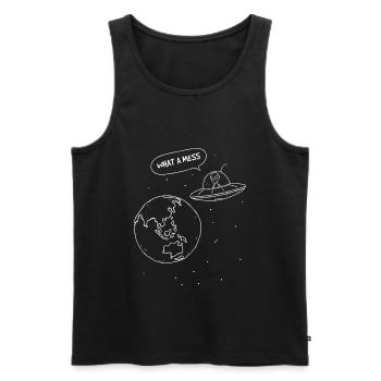 Astronomie astronomie cadeau de l’astronome shirt Astr - Débardeur bio Premium Homme - noir - Devant - Michal (187cm)
