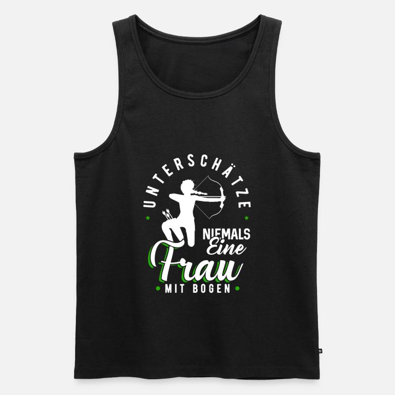 Bogenschießen - Männer Premium Bio Tank Top - Schwarz