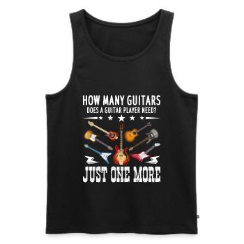 Lustiger Gitarren Spruch Gitarrenspieler Musiker G - Männer Premium Bio Tank Top - Schwarz - Vorne - AI Model Male 178 light (178cm)