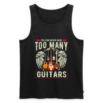 Lustiger Gitarren Spruch Gitarrenspieler Musiker G - Männer Premium Bio Tank Top - Schwarz - Vorne - AI Model Male 178 light (178cm)