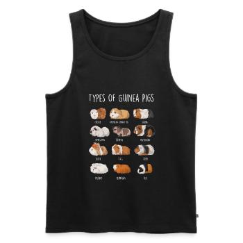 Espèces de cobayes Types Of Guinea Pigs - Débardeur bio Premium Homme - noir - Devant - Michal (187cm)