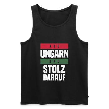 Ungarn - Männer Premium Bio Tank Top - Schwarz - Vorne - Michal (187cm)