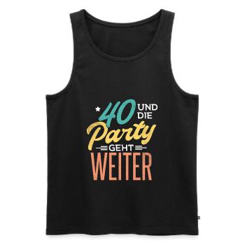 40th Birthday - Men's Premium Organic Tank Top - black - Front - Michal (187cm)