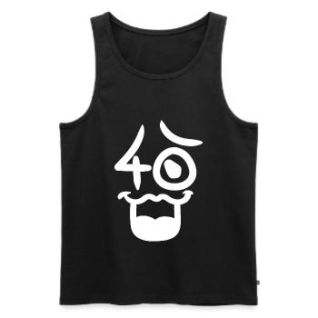 40th Birthday - Men's Premium Organic Tank Top - black - Front - Michal (187cm)