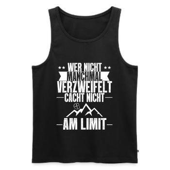 Geocaching Cacht nicht am Limit Cache Geocacher - Männer Premium Bio Tank Top - Schwarz - Vorne - AI Model Male 178 light (178cm)