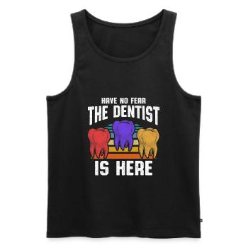 dentist - Men's Premium Organic Tank Top - black - Front - AI Model Male 178 light (178cm)