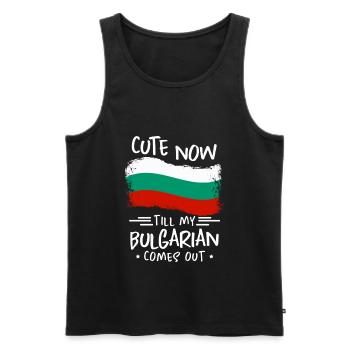 Bulgarien - Männer Premium Bio Tank Top - Schwarz - Vorne - AI Model Male 178 light (178cm)