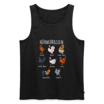Hühnerrassen Landwirt Hühnerarten Hühnerzüchter Hü - Männer Premium Bio Tank Top - Schwarz - Vorne - Michal (187cm)