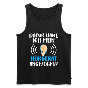 Gehörlos Taubstumm Zeichensprache Gebärdensprache - Männer Premium Bio Tank Top - Schwarz - Vorne - Michal (187cm)