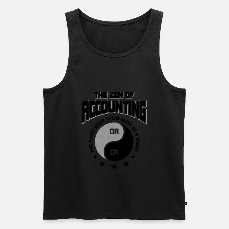 Buchhalter - Männer Premium Bio Tank Top - Schwarz