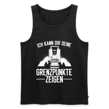 Geomatiker Bau Theodoloit Vermessungstechniker - Männer Premium Bio Tank Top - Schwarz - Vorne - Michal (187cm)
