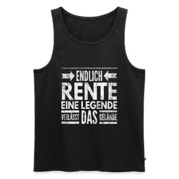 Endlich Rente eine Legende verlässt das Gelände - Männer Premium Bio Tank Top - Schwarz - Vorne - Michal (187cm)