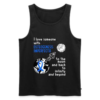 Osteogenesis Imperfecta Glasknochen Blau Schleife - Männer Premium Bio Tank Top - Schwarz - Vorne - Michal (187cm)