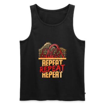 Roller coaster Funny roller coaster gift roller coaster - Men's Premium Organic Tank Top - black - Front - AI Model Male 178 light (178cm)
