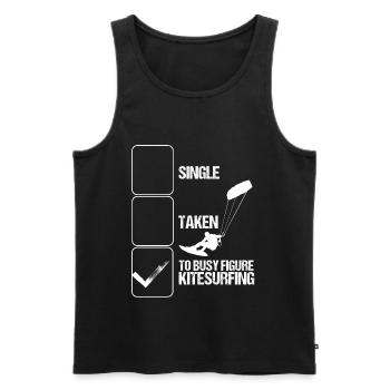 Kitesurfer Kiteboarding Windsurfer Kitesurf - Männer Premium Bio Tank Top - Schwarz - Vorne - AI Model Male 178 light (178cm)