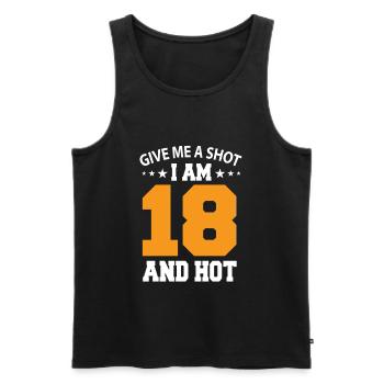 18th birthday - Men's Premium Organic Tank Top - black - Front - Michal (187cm)