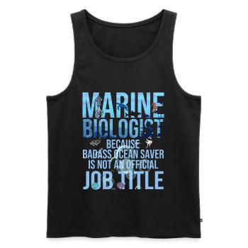 Marine biologist Job Profession Science Marine animal - Men's Premium Organic Tank Top - black - Front - Michal (187cm)