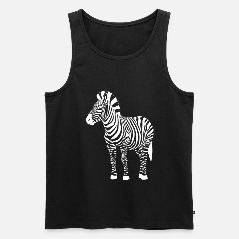 Zebra - Männer Premium Bio Tank Top - Schwarz
