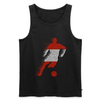 Autriche maillot de football drapeau d’Autriche - Débardeur bio Premium Homme - noir - Devant - AI Model Male 178 light (178cm)