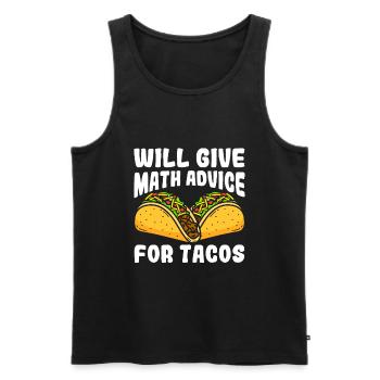 Mathe Mathe-Liebhaber Mathe-Lehrer-Shirt Lustige M - Männer Premium Bio Tank Top - Schwarz - Vorne - Michal (187cm)