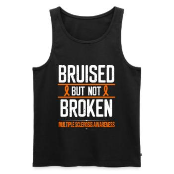 Multiple Sclerosis Awareness Ribbon not Broken MS - Männer Premium Bio Tank Top - Schwarz - Vorne - AI Model Male 178 light (178cm)
