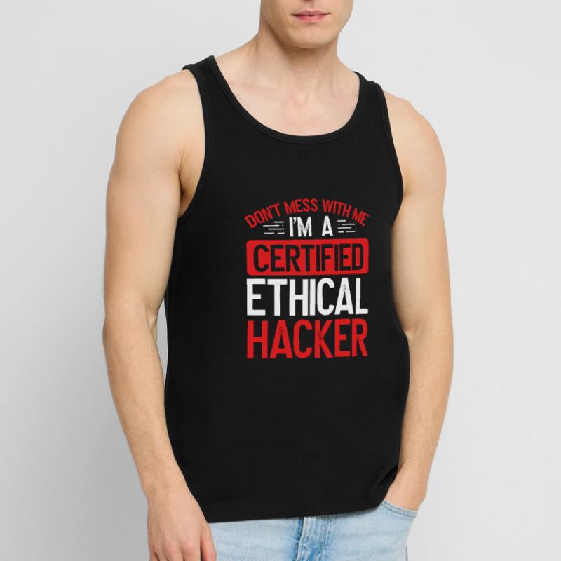 Ethical Hacking Certified Hacker Cyber Security Men's Premium Organic Tank Top