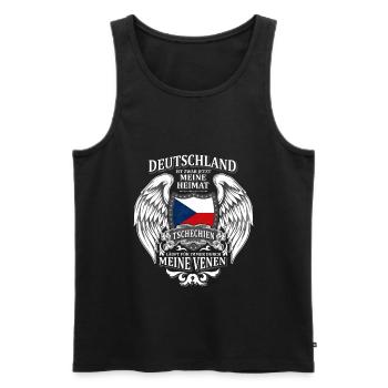 Tschechien - Männer Premium Bio Tank Top - Schwarz - Vorne - Michal (187cm)