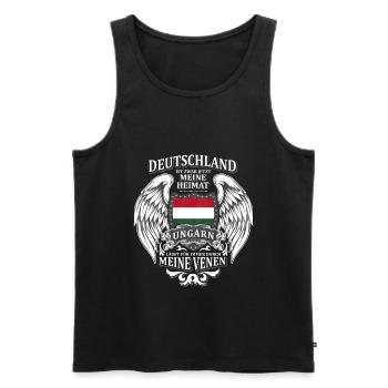 Ungarn - Männer Premium Bio Tank Top - Schwarz - Vorne - Michal (187cm)
