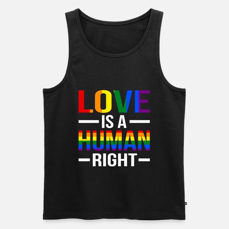 Lgbt - Männer Premium Bio Tank Top - Schwarz