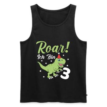 3. Geburtstag - Männer Premium Bio Tank Top - Schwarz - Vorne - AI Model Male 178 light (178cm)