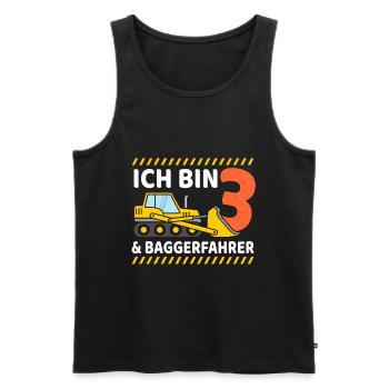 3. Geburtstag - Männer Premium Bio Tank Top - Schwarz - Vorne - AI Model Male 178 light (178cm)