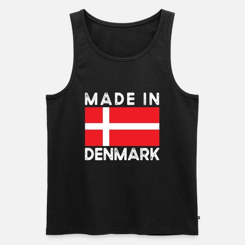 Dänemark - Männer Premium Bio Tank Top - Schwarz