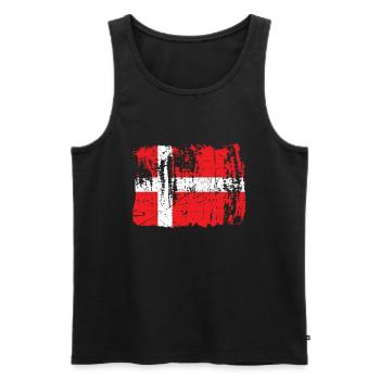 Denmark - Men's Premium Organic Tank Top - black - Front - Michal (187cm)