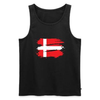 Denmark - Men's Premium Organic Tank Top - black - Front - Michal (187cm)