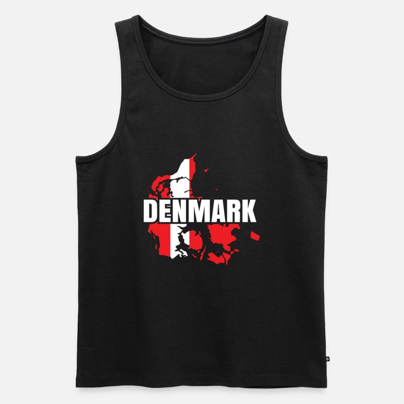 Dänemark - Männer Premium Bio Tank Top - Schwarz