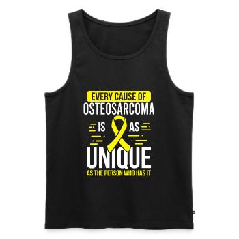 Osteogenic Sarcoma Month Day Warrior Survivor - Men's Premium Organic Tank Top - black - Front - AI Model Male 178 light (178cm)