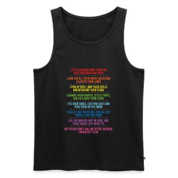 Daycare Provider Rainbow Childcare Teacher - Männer Premium Bio Tank Top - Schwarz - Vorne - Michal (187cm)
