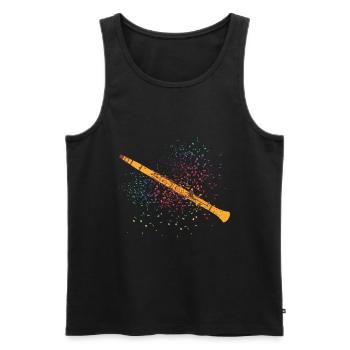 Klarinette - Männer Premium Bio Tank Top - Schwarz - Vorne - Michal (187cm)