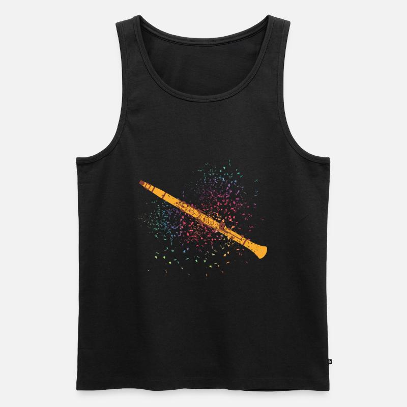 Klarinette - Männer Premium Bio Tank Top - Schwarz