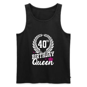 40e anniversaire - Débardeur bio Premium Homme - noir - Devant - Michal (187cm)