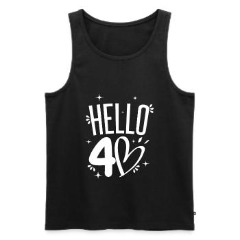 40th birthday - Men's Premium Organic Tank Top - black - Front - Michal (187cm)