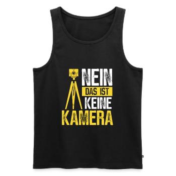 Vermessungstechniker Das ist keine Kamera - Männer Premium Bio Tank Top - Schwarz - Vorne - AI Model Male 178 light (178cm)