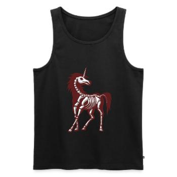 Gothic Unicorn Skeleton - Débardeur bio Premium Homme - noir - Devant - AI Model Male 178 light (178cm)