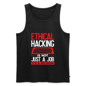 Cyber Ethical Hacking Onlinesecurity Hacker - Débardeur bio Premium Homme - noir - Devant - Michal (187cm)